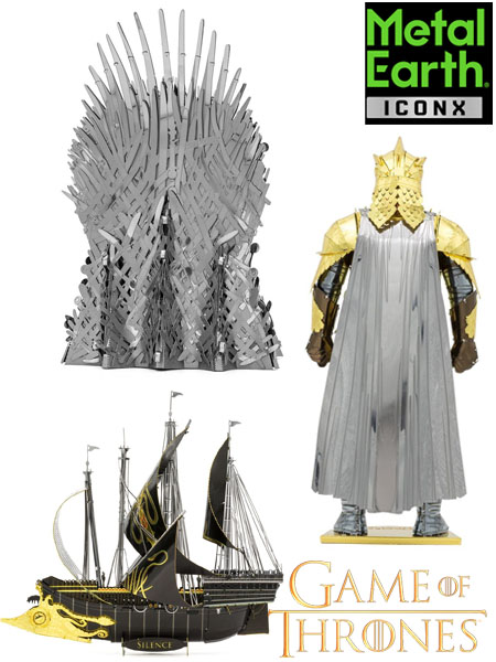 Metal Earth ICONX Game of Thrones Set of 3 Metal Model Kits
